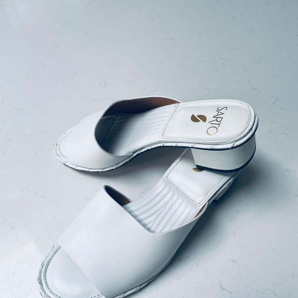 Franco Sarto White Sandals - Picture 6 of 10